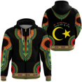 thumbnail image 3 of Sudadera con capucha y cremallera con el emblema nacional de Libia y la bandera de Libia para hombre, ropa informal, sudadera deportiva para niño, 3 of 5