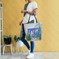 thumbnail image 4 of FORMRS Womens Canvas Tote Bag with Zipper Inner Pocket Shoulder Handbag, Boat Seaside, 4 of 7