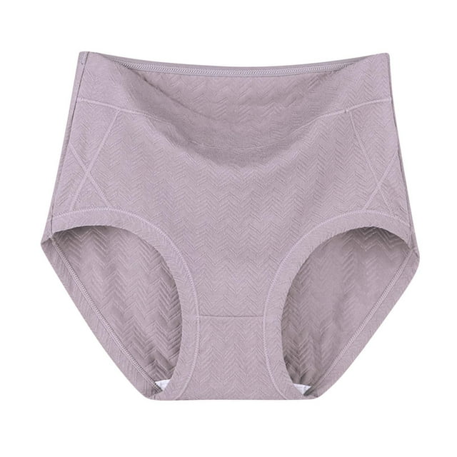 Plus Size Ladies Tummy Control Panties Comfortable High Waisted Stretch Underwear Solid Color Full Coverage Briefs 2024 Basic Underpants Sale