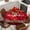 Green Deep Red Bright Red, variant on Grey Plaid Christmas Round Tablecloth, Fitted Table Cover with Elastic for 45"-54" Round Tables, Xmas Snowflake Botanical Poinsettia Table Cloth Outdoor Indoor Dinning Party Waterproof Tablecloths