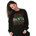 thumbnail image 3 of Christmas Bring It This Year Santa Unisex Plus Fleece Graphic Sweatshirt Brisco Brands 5X, 3 of 5