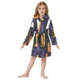 thumbnail image 6 of FORMRS Niños Bathrobe Unisex Hooded Robe Soft Plush Pajamas Sleepwear, Size 2-3T, Halloween Colorful Ghosts, 6 of 7