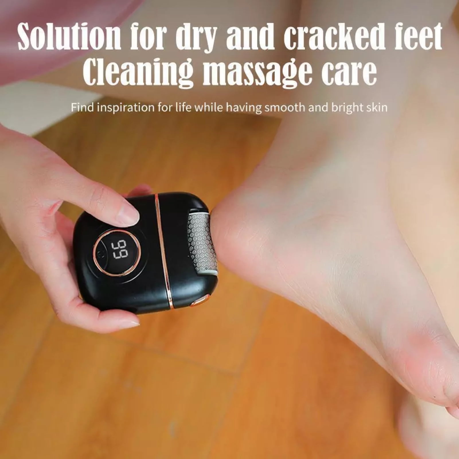 Foot exfoliating pedicure tools with digital display screen, foot exfoliator, suitable for removing dry cracks and dead skin, hard skin, and dry chapped skin on the heel of the foot.