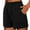 Black, variant on Women's High Waisted Stretchy Summer Shorts Elastic Waist Solid Color Ladies Comfy Lightweight Baggy Dressy Casual Womens Jorts with Pockets S-2XL