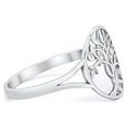 thumbnail image 2 of Tree of Life Oval Split Shank Statement Ring 925 Sterling Silver Gift for Her Size 7, 2 of 3