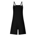 thumbnail image 5 of HOOJT Women's Rompers Dress Fashion Underneath Jumpsuits for Women Summer Solid Color Casual Sleeveless Suspender Loose Spaghetti Strap Shorts Jumpsuit with Pockets, 5 of 8