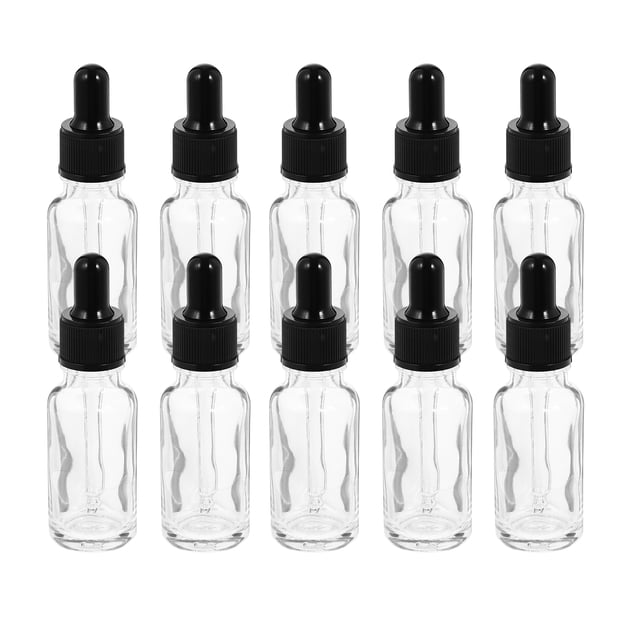 MasteelfCA 10pcs 15ml Essential Oil Glass Dispenser Bottle Empty Glass Dropper Bottle