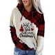 thumbnail image 2 of Sudadera con capucha para mujer, sudadera con capucha navideña para mujer, sudadera con capucha navideña a cuadros para mujer, sudadera con capucha de manga larga para mujer Características mejoradas, 2 of 5