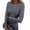 5# Gray, variant on Women Long Sleeve Shirts Rib Knit Slim Fit Tops Basic Tee Spring Outfits Casual T-Shirt Layer Clothes Gray 2XL