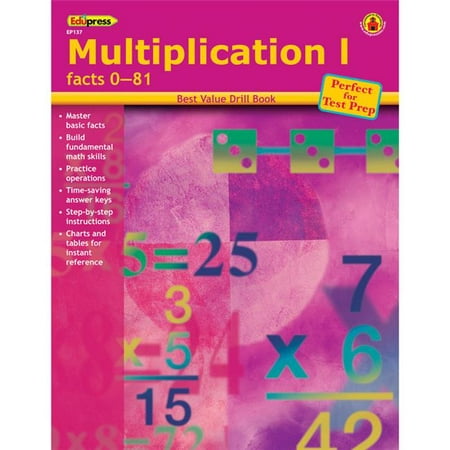 Teacher Created Resources EP-137BN 3 Each Multiplication 1 Facts 0-81 Best Value Drill
