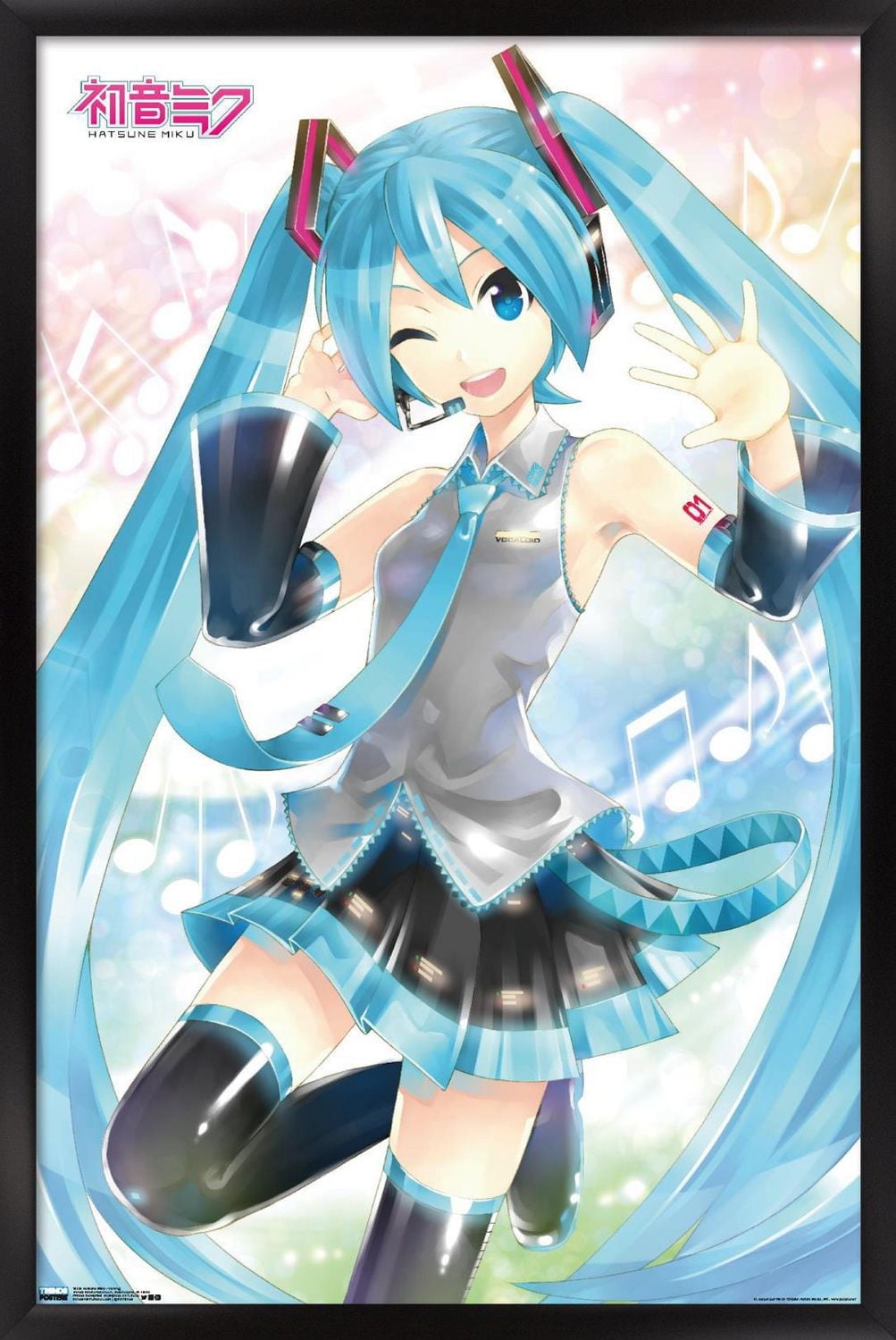 Hatsune Miku - Waving Wall Poster, 22.375" x 34"