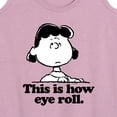 thumbnail image 3 of Peanuts - This Is How Eye Roll - Women's Racerback Tank Top, 3 of 6
