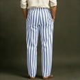 thumbnail image 4 of Uwinwear Striped Dress Pants for Men's Big & Tall Flat Front Business Trousers Casual Straight-Legs Long Pants with Pockets,Sky Blue,XXXL, 4 of 5