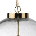 thumbnail image 2 of Benzara BM241148 Pendentif avec Abat-Jour Rond en Verre Semé&44; Clair & Laiton, 2 of 5