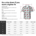 thumbnail image 3 of KLL Men's Hawaiian Shirt Short Sleeve Button Down Beach Shirts-Watermelon, 3 of 5