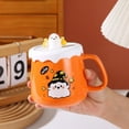 thumbnail image 2 of SLYNSHome Halloween Ceramic Coffee Mug,Pumpkin Ghost Mug with Lid Perfect for Coffee,Tea,Milk Ideal Gift for Christmas Birthday, 2 of 6
