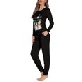 thumbnail image 2 of SCRAWLGOD Snowmen Ho Ho 2 Set Pjs for Women Christmas Pajamas Set Long Sleeve Sleepwear Size XL Crewneck Womens Lounge Sets with Pockets Comfortable Women's Pjs Sets, 2 of 6