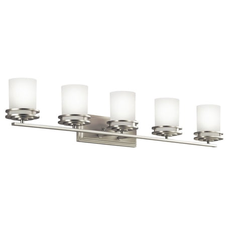 5085NI Kichler Lighting Hendrik - 5 light Bath Bar - with Soft Contemporary inspirations - 7.75 inches tall by 43 inches wide-Brushed Nickel Finish