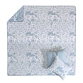 thumbnail image 4 of Greenland Home Fashions Patchwork Toile Blue Reversible Jacquard Woven Coverlet Set, Adult, 3-Piece Full/Queen, 4 of 7