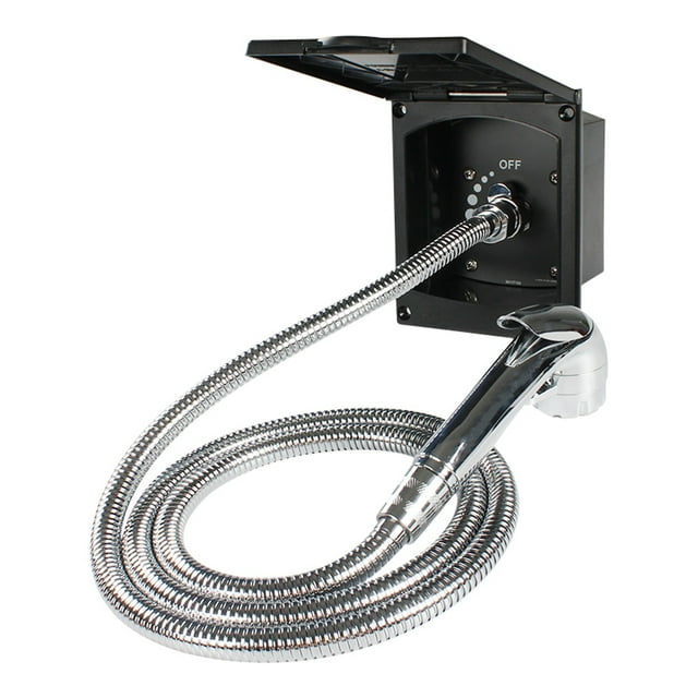 Black Exterior Shower Box Kit For Caravan RV Boat Motorhome ,Variety of Features