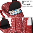 thumbnail image 4 of Sling Backpack,Red Christmas Snowflake Pattern Crossbody Bag with Water Bottle Holder,Waterproof Sling Bag for Men/Women with Chest Phone Holder for Hiking,Travel, 4 of 6
