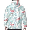 thumbnail image 7 of Honeii Tropical Flamingo Pattern Mens Hoodies Men's Loose Sleeve Sweatshirt,Pullover Hooded Sweatshirt for Men,Essentials Hoodie-X-Large, 7 of 7