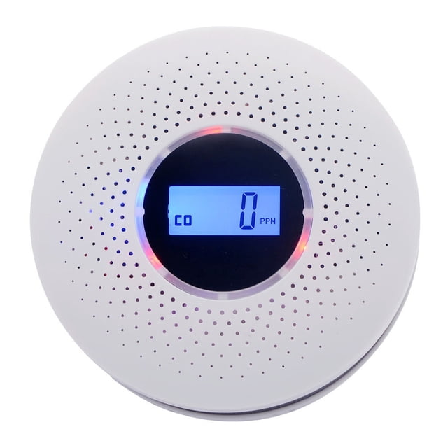Kearding Alarma de humo con pantalla PPM para tiendas de barbacoa y hospitales, detector con pilas para el hogar Accesorios para electrodomésticos