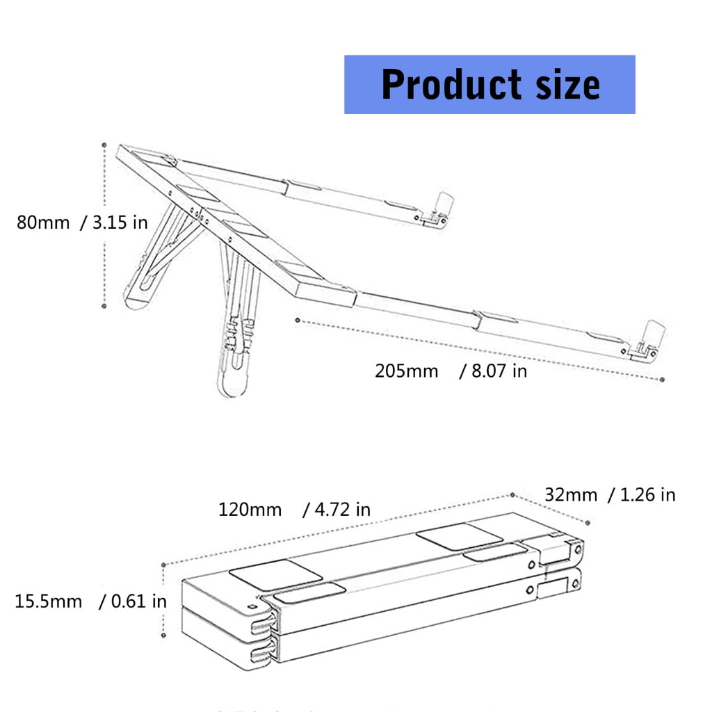 AOOOWER Aluminum Alloy Adjustable Foldable Laptop Stand Portable Aluminium Support Notebook Holder Tablet Base Desk Dissipation
