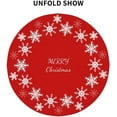 thumbnail image 3 of Christmas Tablecloth Round Cloth Merry Christmas Snowflake Kitchen Dinning Tabletop Decor Cover Washable Polyester for Buffet Table, Parties, Holiday Dinner Party 60 Inch, 3 of 6