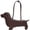 Coffee, variant on Cartoon Dog Shaped Shoulder Bag Unique Dachshund Design Underarm Bag PU Leather Purse Handbag for Women and Teen