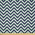 thumbnail image 2 of Ambesonne Navy Blue Fabric by the Yard Microfiber, Chevron Marine Colors, 10 Yards, Dark Purple White, 2 of 2