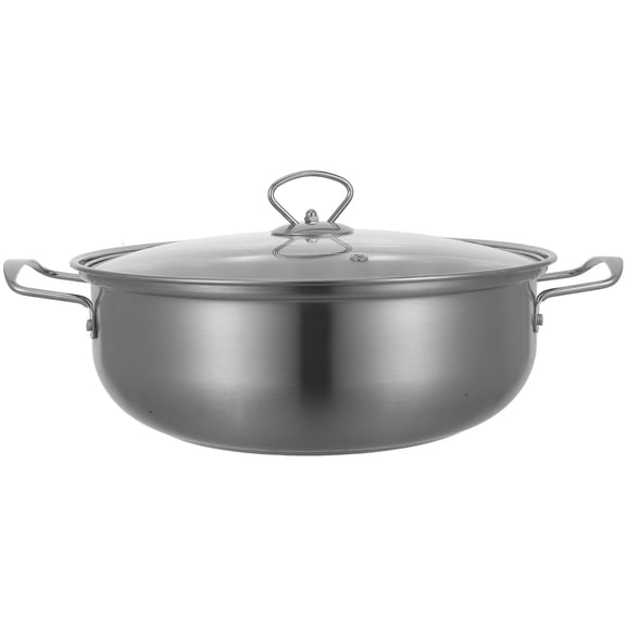 Phenofice Practical Stainless Steel Hot Pot Cooker with Handle for Home and Restaurant Use