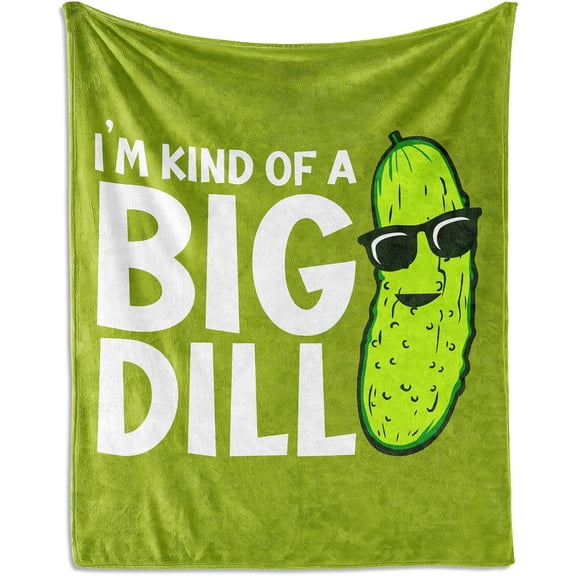 Pickle Blanket for Teen - 50x60 Inches Size - Soft Fluffy Cozy Blankets Gift - Green Funny Blanket Throws for Living Room Decorative