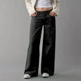 thumbnail image 7 of iHPH7 Wide Leg Jeans for Women Loose Jeans for Women Baggy Jeans Travel Pants Women Mid Rise Jeans for Women Fall Outfits for Women Denim Pants for Women Gray 3XL, 7 of 7