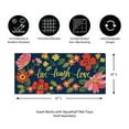 thumbnail image 3 of Evergreen Live Laugh Love Floral Sassafras Indoor Outdoor Switch Doormat 1'10"x10" Blue, 3 of 5