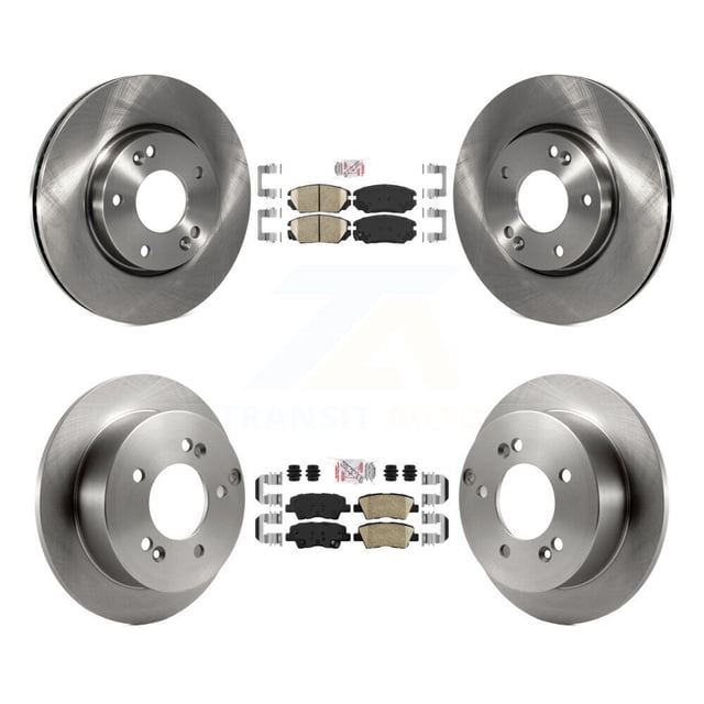 Transit Auto Front Rear Ceramic Pads and Disc Brake Rotors Kit for Car Hyundai Sonata 2.4L K8A-106504