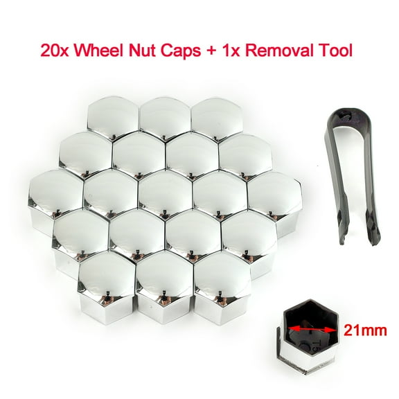 For Tesla Model 3 S X YChrome Car Wheel Hub Nut Bolt Cap Cover Protector Silver