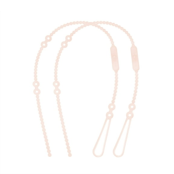 Olababy Silicone Strap for Baby Toys, Pacifiers, Teethers, Sippy Cups, Bottles w Handles, Feeding Spoons, High Chairs, Strollers, Car Seats and Travel Essentials (2 Straps, Coral)