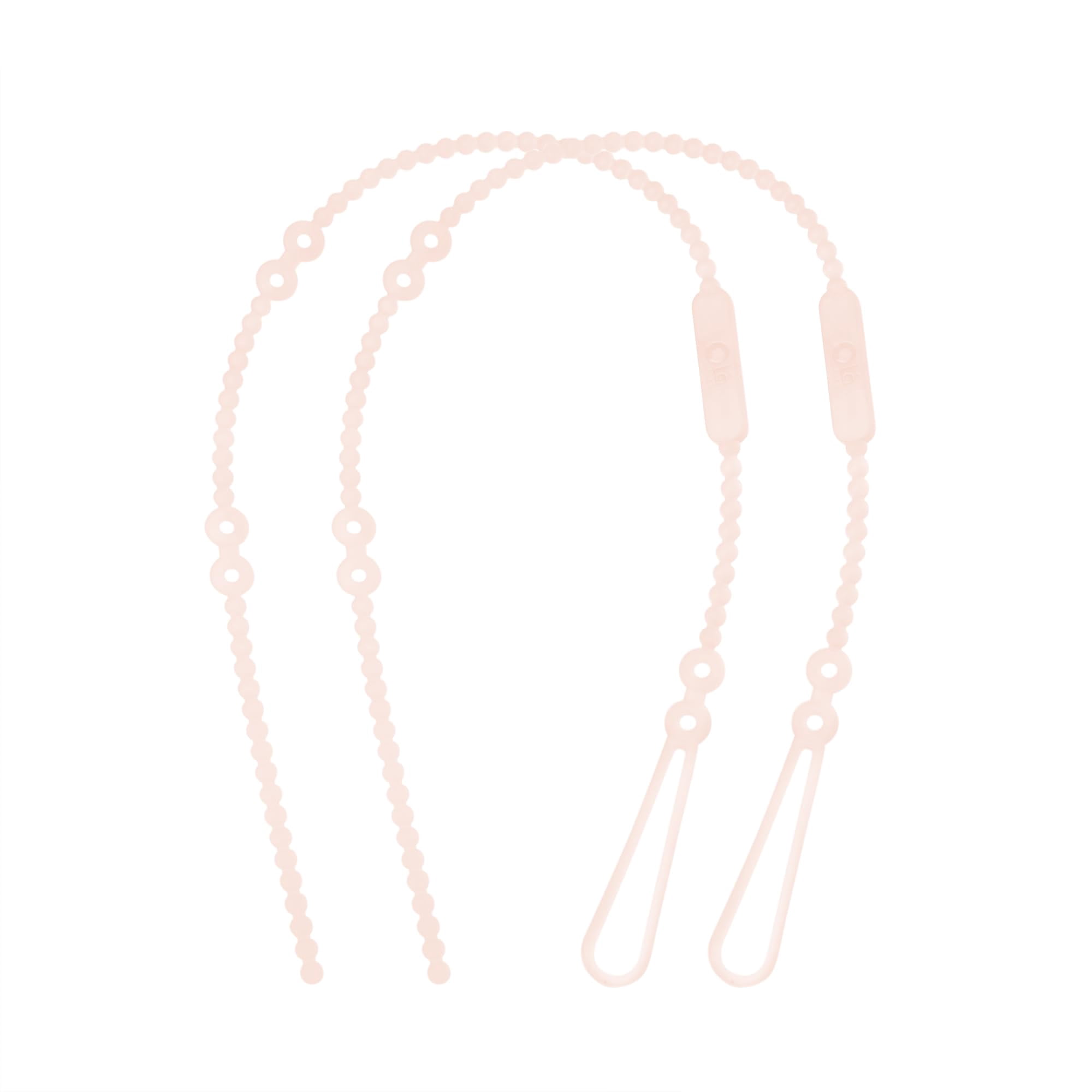 Olababy Silicone Strap for Baby Toys, Pacifiers, Teethers, Sippy Cups, Bottles w Handles, Feeding Spoons, High Chairs, Strollers, Car Seats and Travel Essentials (2 Straps, Coral)