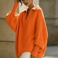thumbnail image 6 of Fewfanhot Fall Sweaters for Women Oversized Batwing Sweaters Long Sleeve Crew Neck Knit Asymmetrical Pullover Tops, 6 of 7