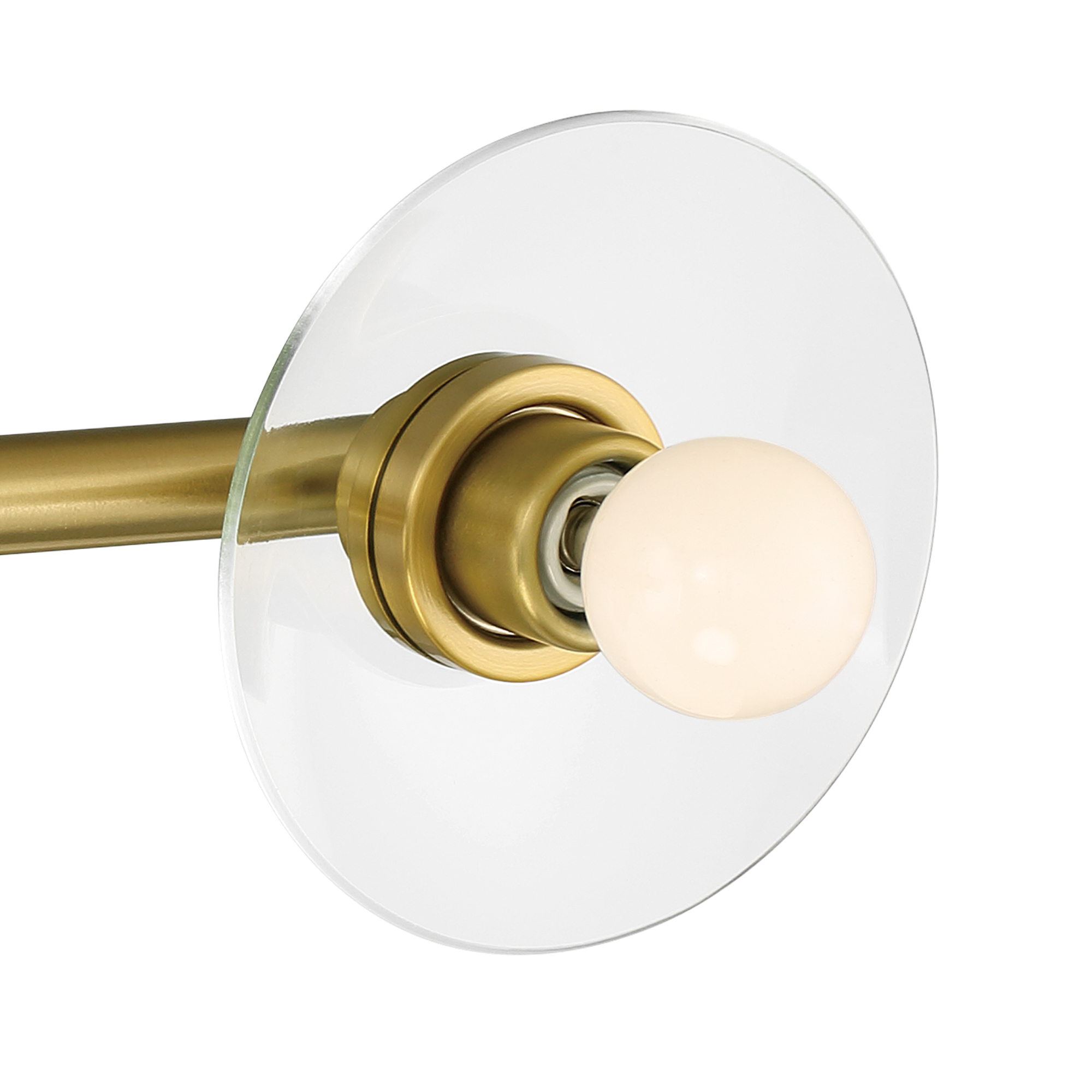 Designers Fountain Litto 24 inch 3-Light Brushed Gold Modern Bathroom Vanity Light Fixture with Clear Glass Shades, D294C-3B-BG
