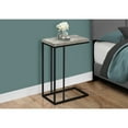 thumbnail image 4 of Modern C-Shaped End Table, Grey Laminate & Black Metal, Accent Table for Living Room, Bedroom, Sofa Side, 4 of 12