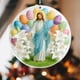 thumbnail image 2 of Adorno de Pascua de Jesús con huevos de conejito cristianos, coloridos huevos de Pascua y adorno de conejo estilo vitral, adornos de lirio/cruz con temática de Dios, regalos religiosos navideños cató, 2 of 5