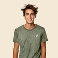 thumbnail image 4 of Dalix Ghost Embroidered Mineral Wash Tie Dye Cotton Short Sleeve Tee T Shirt Mens in Olive M Medium, 4 of 5