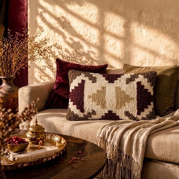 Vitra Pilecraft Hand Crafted Decorative Designer 12x18 inch Pillow Cover