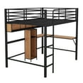 thumbnail image 5 of MODERNLUXE Metal Full Size Loft Bed with Desk, Shelve and Bookcase, 5 of 12