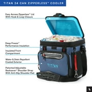 Titan by Arctic Zone 24 Can, 16 Quart Zipperless Soft Cooler, Ocean Blue