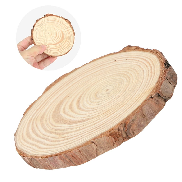 Natural Wood Slices, Wedding Unfinished Craft With Tree Bark For