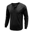 thumbnail image 4 of Grianlook Mens Long Sleeve Henley Shirts Waffle Button Down Pullover T Shirts Blouse Tops Comfy Solid Color Tee, 4 of 6