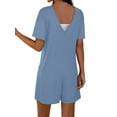 thumbnail image 5 of Anygrew Rompers for Women Casual Short Sleeve Oversized Athletic Workout Reversible Hot Shot Tee Romper Deep Pockets, 5 of 6
